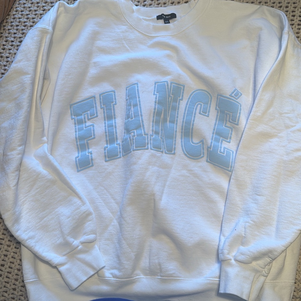 The Bar White and Blue Fiancé Sweatshirt